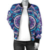 Mandala Pattern Print Design 04 Women's Bomber Jacket