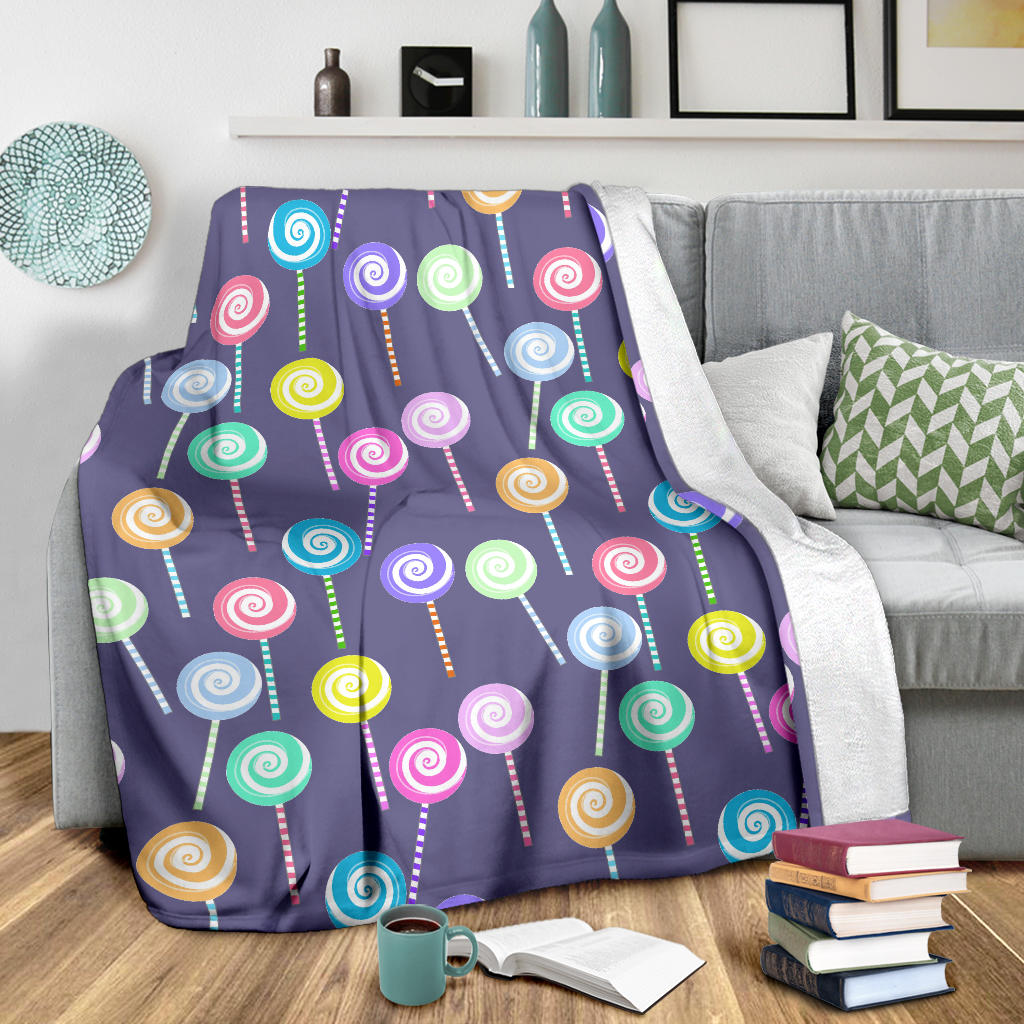 Lollipop Pattern Print Design LL03 Fleece Blanket