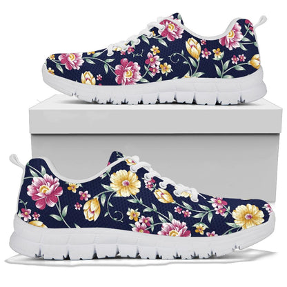 Gerberas Pattern Print Design GB03 Sneakers White Bottom Shoes