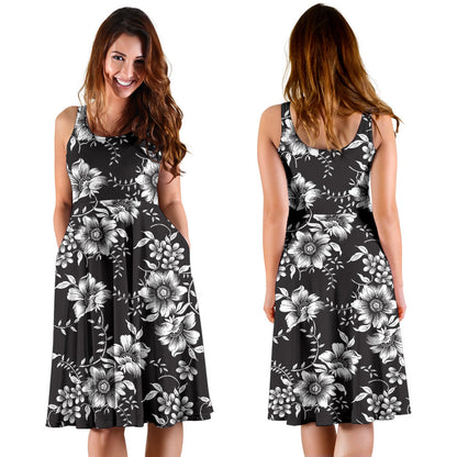 Gerberas Pattern Print Design GB02 Midi Dress