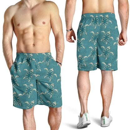 Sea Turtle Pattern Print Design T02 Mens Shorts