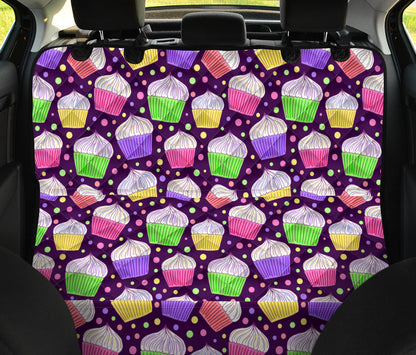 Cupcake Pattern Print Design CP07 Rear Dog  Seat Cover