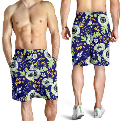 Anemone Pattern Print Design AM06 Mens Shorts