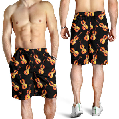 Violin Pattern Print Design 04 Mens Shorts