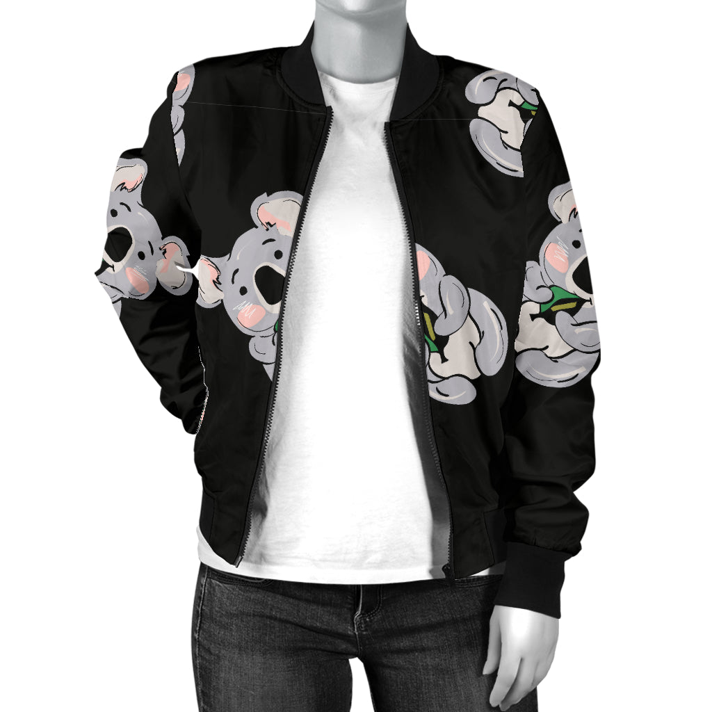 Koala Pattern Print Design 05 Women's Bomber Jacket