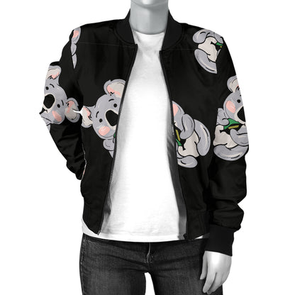 Koala Pattern Print Design 05 Women's Bomber Jacket