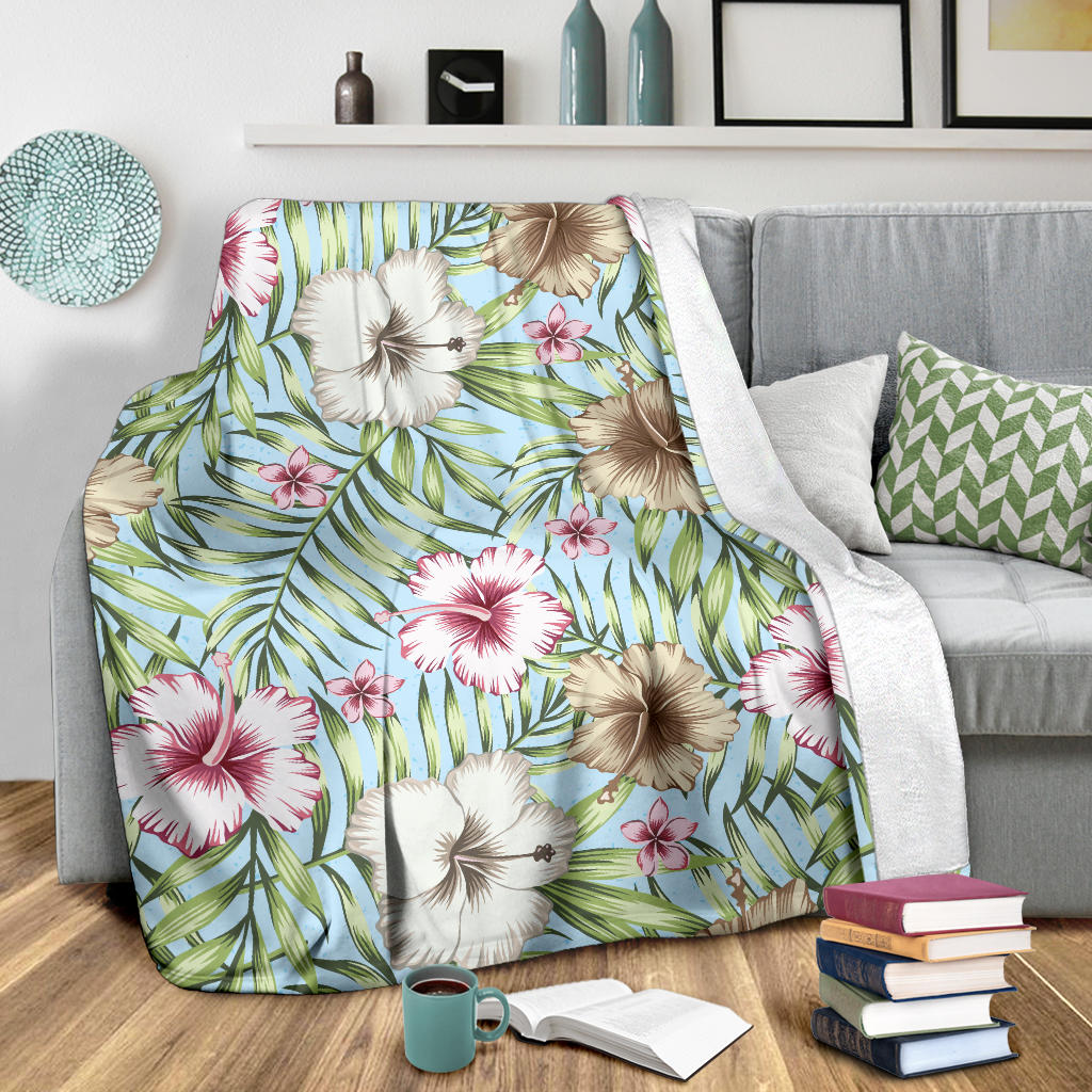 Tropical Flower Pattern Print Design TF05 Fleece Blanket