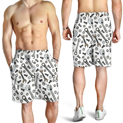 Mechanic Pattern Print Design 03 Mens Shorts