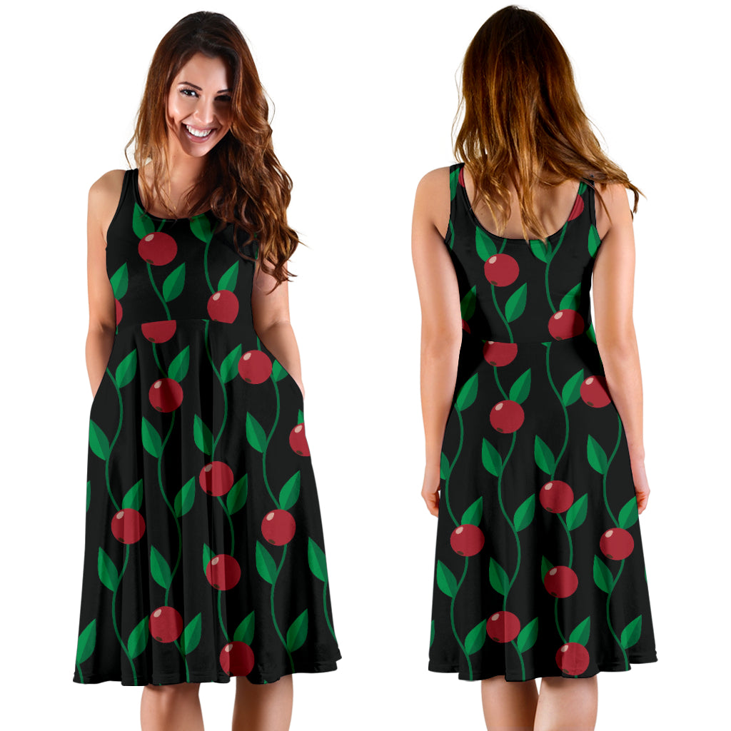 Cranberry Pattern Print Design CB01 Midi Dress