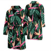 Bird Of Paradise Pattern Print Design BOP03 Men Bathrobe