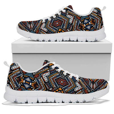 African Kente Print v2 Sneakers White Bottom Shoes