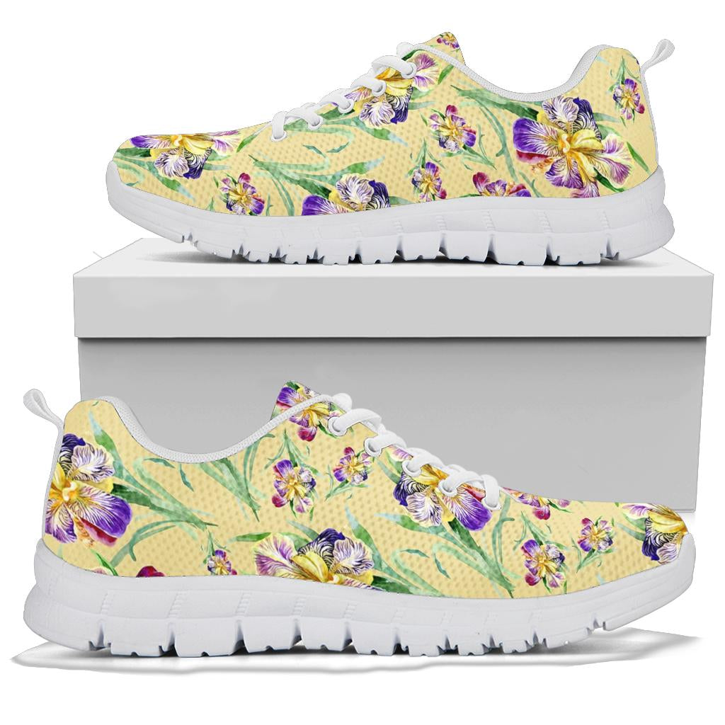 Iris Pattern Print Design IR06 Sneakers White Bottom Shoes