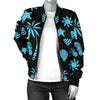 Beach Scene Pattern Print Design 03 Women's Bomber Jacket