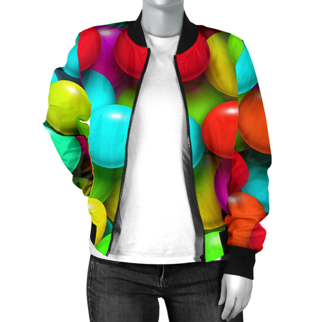 Candy Pattern Print Design CA03 Women Bomber Jacket