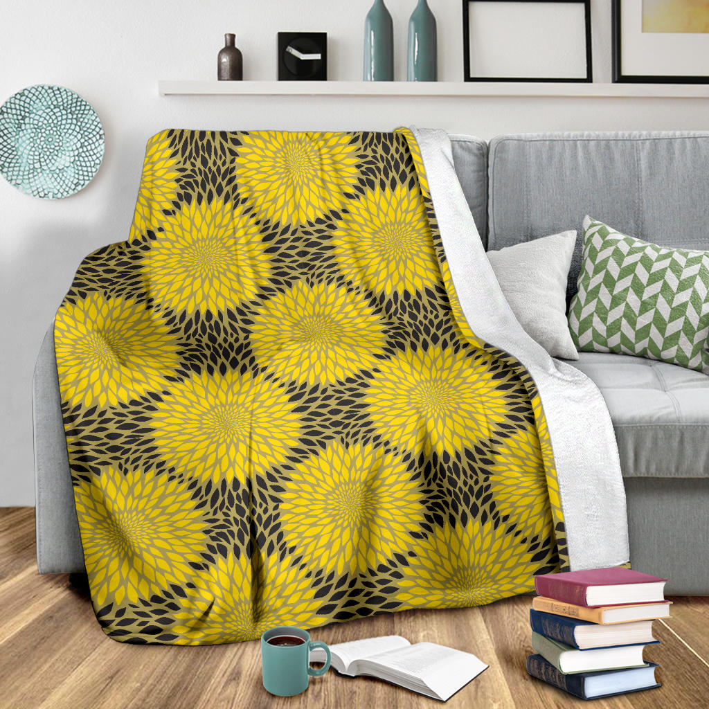 Sunflower Pattern Print Design SF06 Fleece Blanket