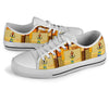 African Girl Design White Bottom Low Top Shoes