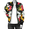 Anemone Pattern Print Design AM07 Women Bomber Jacket