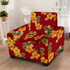 Orange Hibiscus Pattern Print Design HB026 Armchair Slipcover