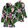 Plumeria Pattern Print Design PM01 Women Bathrobe