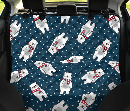 Polar Bear Pattern Print Design PB05 Rear Dog  Seat Cover