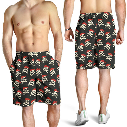 Pirate Pattern Print Design A04 Mens Shorts