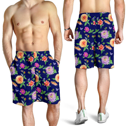Dahlia Pattern Print Design DH010 Mens Shorts
