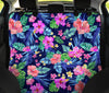 Neon Hibiscus Pattern Print Design HB016 Rear Dog  Seat Cover