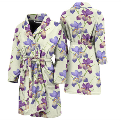 Iris Pattern Print Design IR08 Men Bathrobe