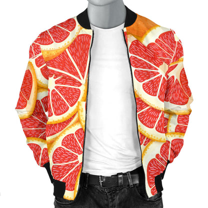 Grapefruit Pattern Print Design GF02 Men Bomber Jacket