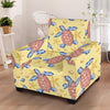 Sea Turtle Pattern Print Design T06 Armchair Slipcover