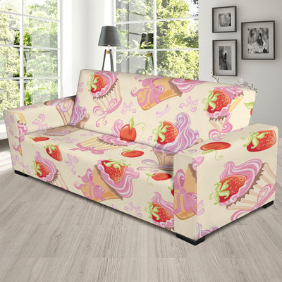 Strawberry Pink CupCake Sofa Slipcover