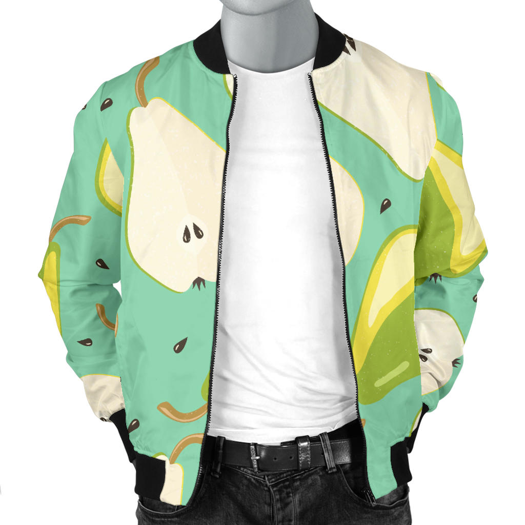 Pear Pattern Print Design PE04 Men Bomber Jacket
