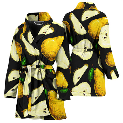 Pear Pattern Print Design PE01 Women Bathrobe