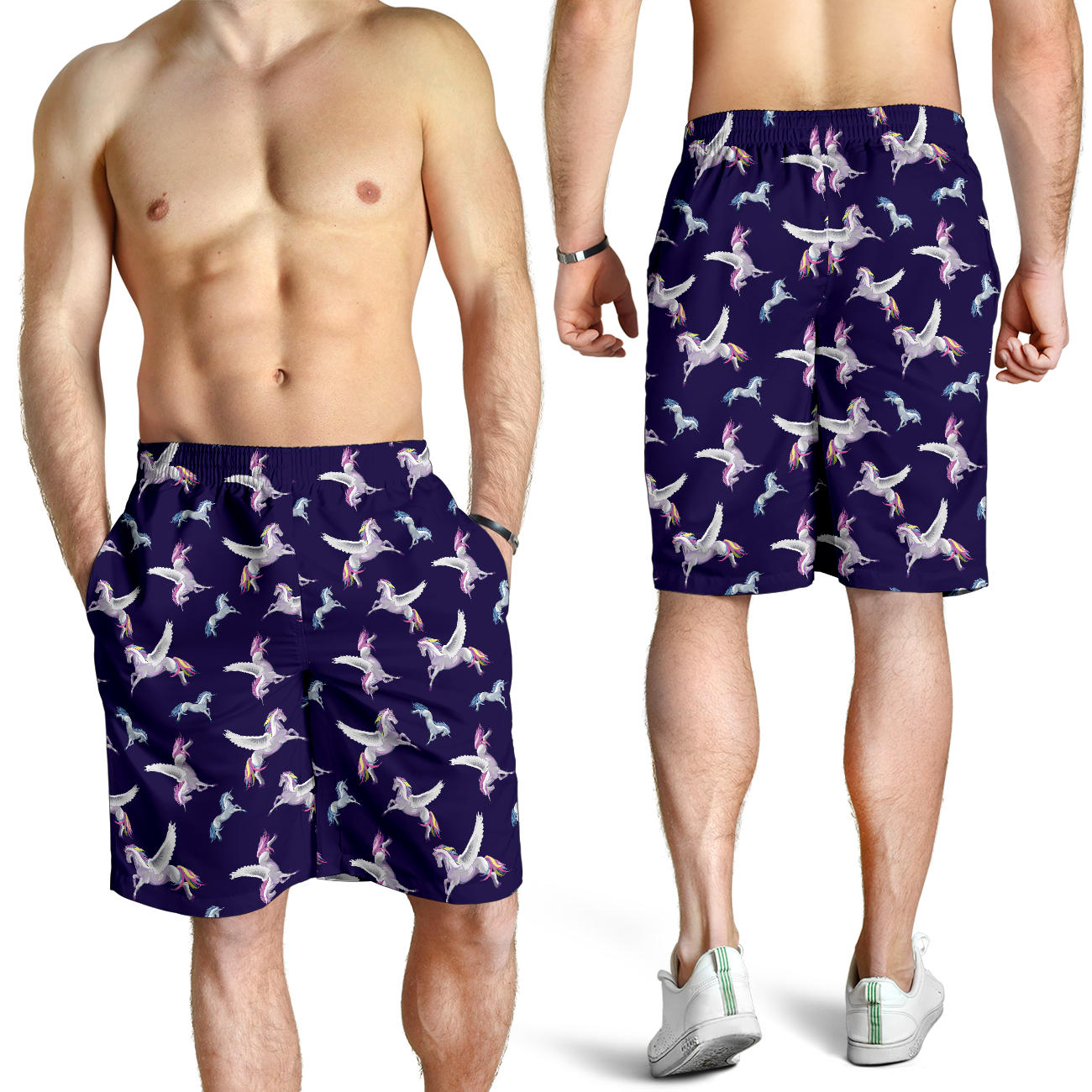 Pegasus Pattern Print Design 02 Mens Shorts