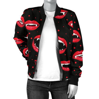 Halloween Pattern Print Design 01 Women's Bomber Jacket
