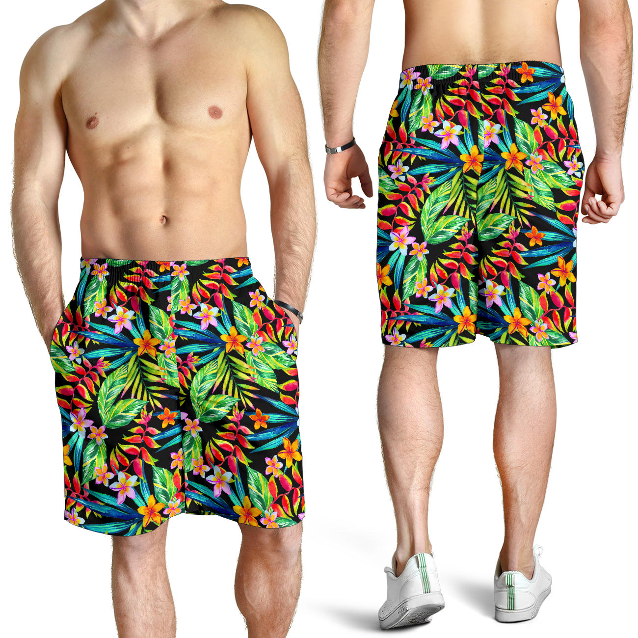 Heliconia Pattern Print Design HL09 Mens Shorts