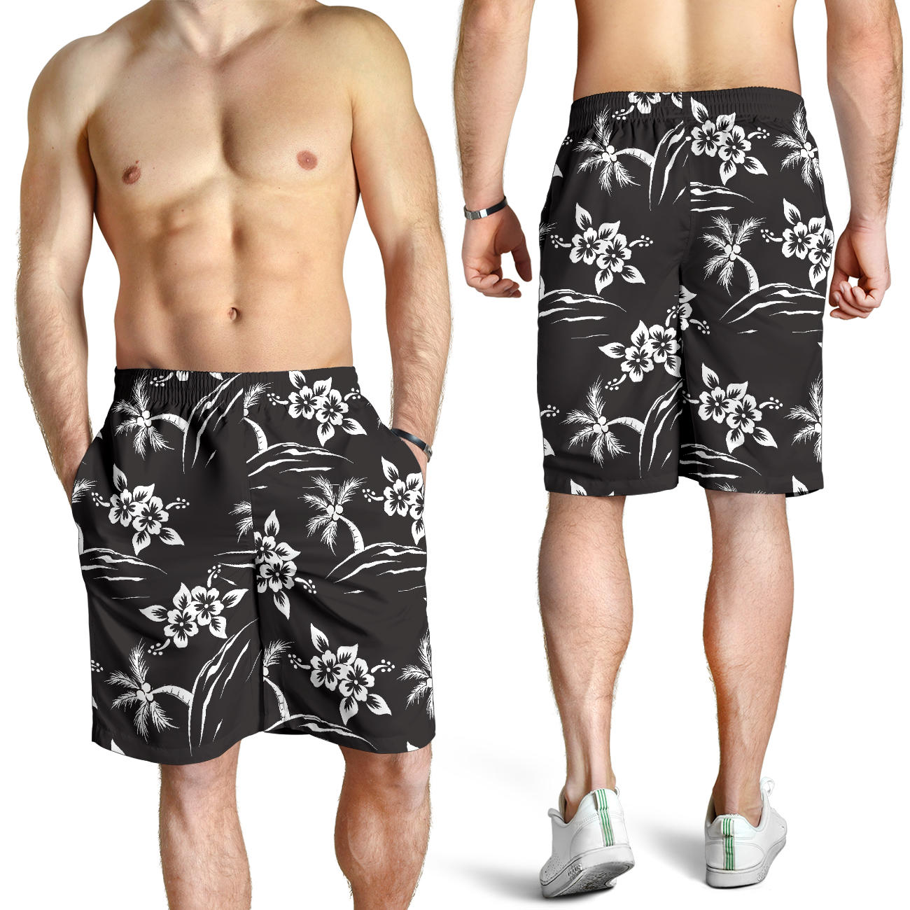 Palm Tree Pattern Print Design PT02 Mens Shorts