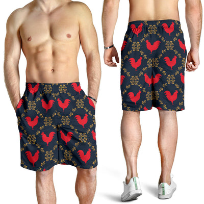 Rooster Pattern Print Design A02 Mens Shorts