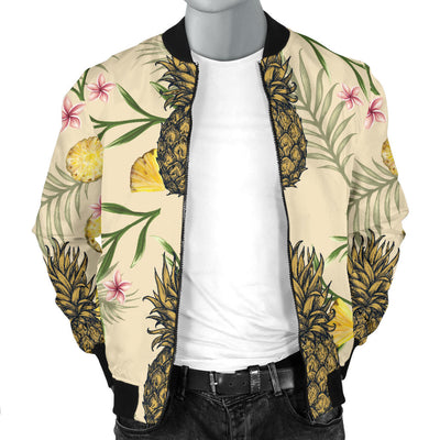 Pineapple Pattern Print Design PP012 Men Bomber Jacket