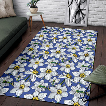 Daffodils Pattern Print Design DF08 Area Rugs