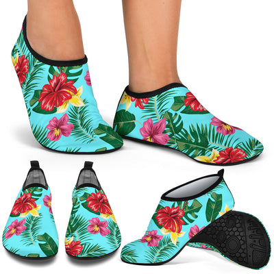 Hibiscus Hawaiian Flower Aqua Water Shoes