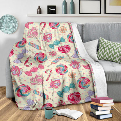 Candy Pattern Print Design CA04 Fleece Blanket