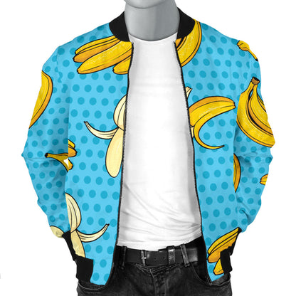 Banana Pattern Print Design BA08 Men Bomber Jacket
