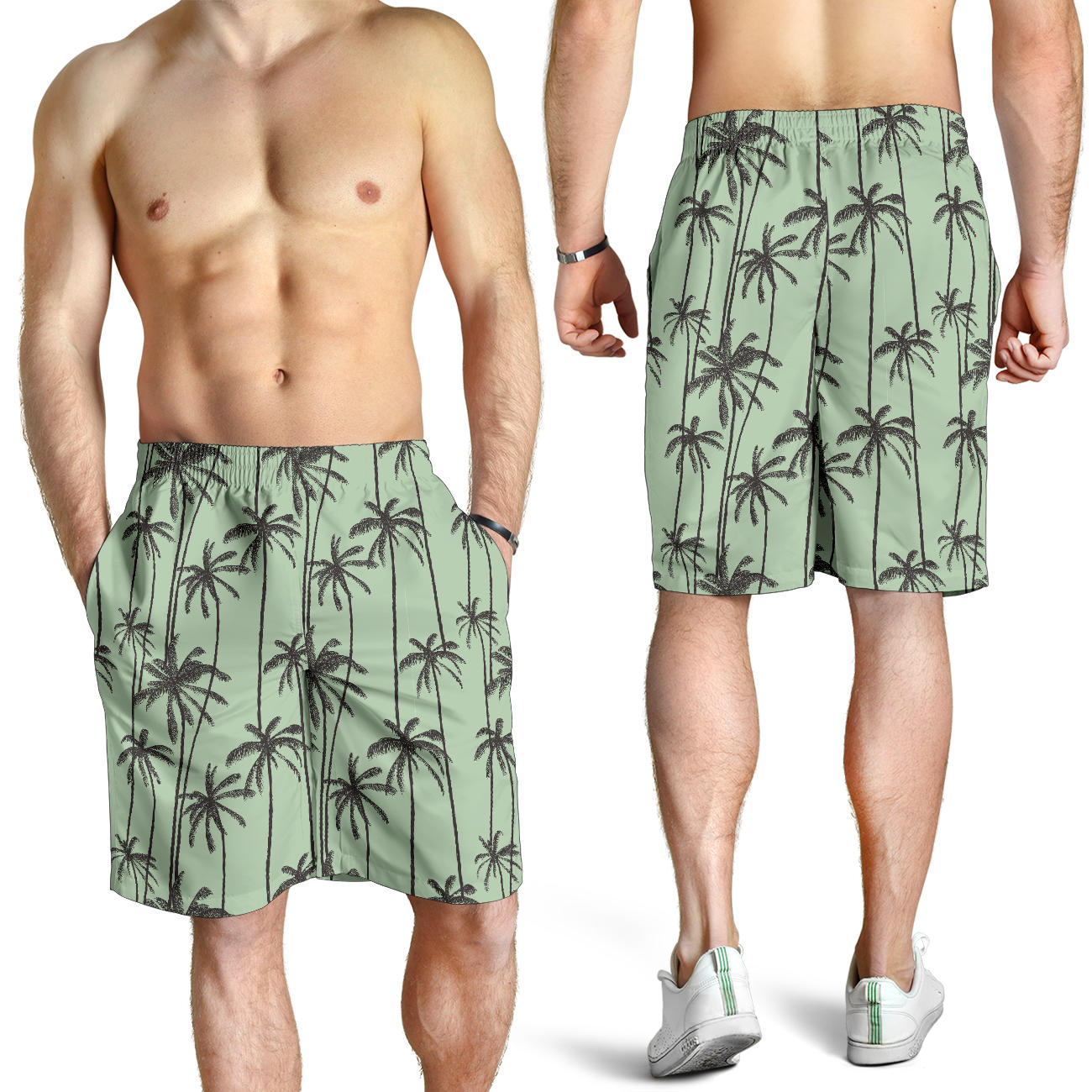 Palm Tree Pattern Print Design A04 Mens Shorts