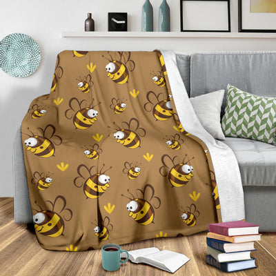 Bee Pattern Print Design BEE09 Fleece Blanket