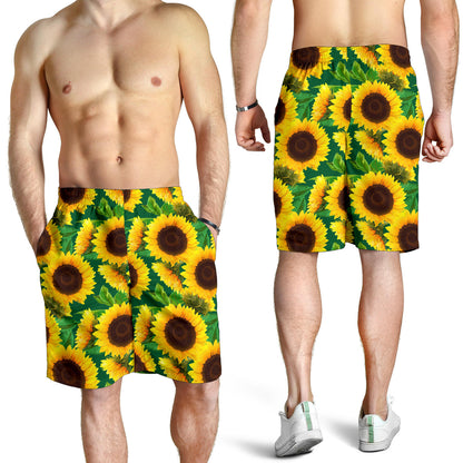 Sunflower Pattern Print Design SF02 Mens Shorts