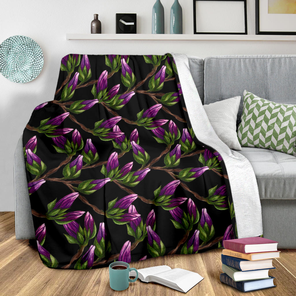 Magnolia Pattern Print Design MAG010 Fleece Blanket
