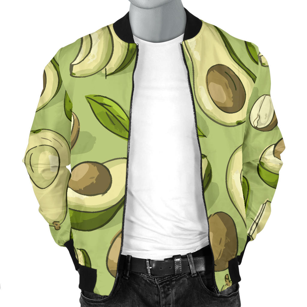 Avocado Pattern Print Design AC03 Men Bomber Jacket