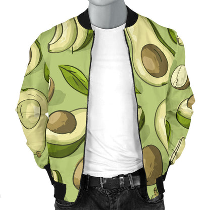 Avocado Pattern Print Design AC03 Men Bomber Jacket