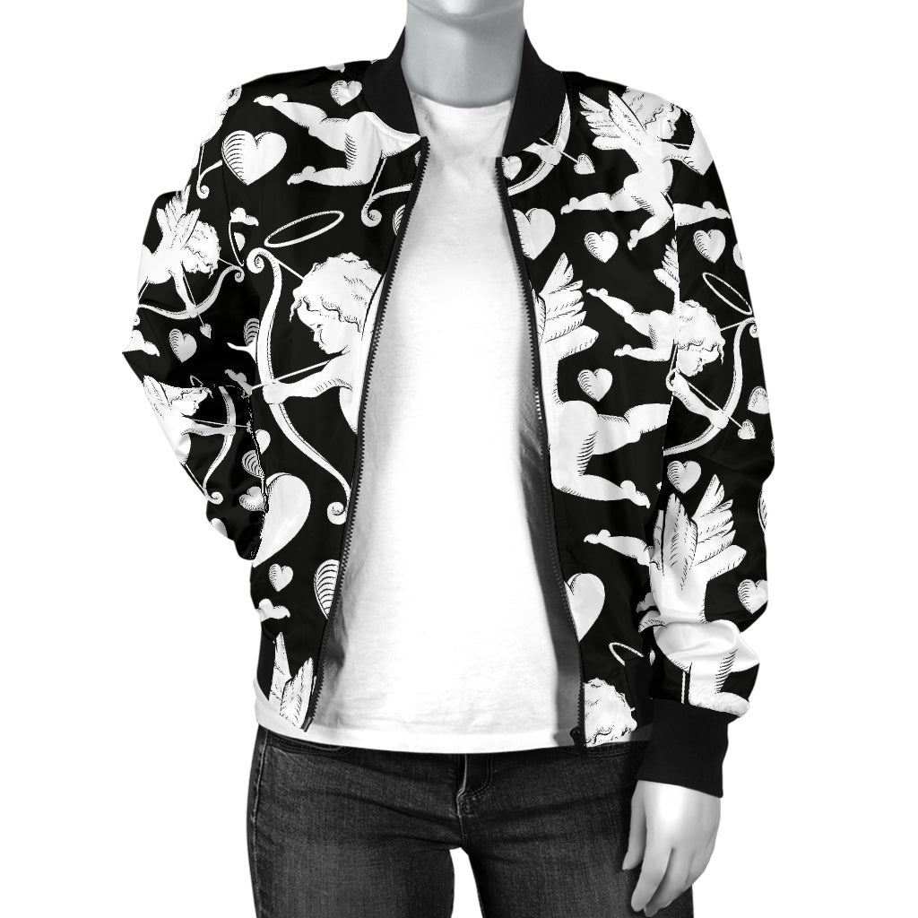 Cupid Pattern Print Design 04 Women's Bomber Jacket